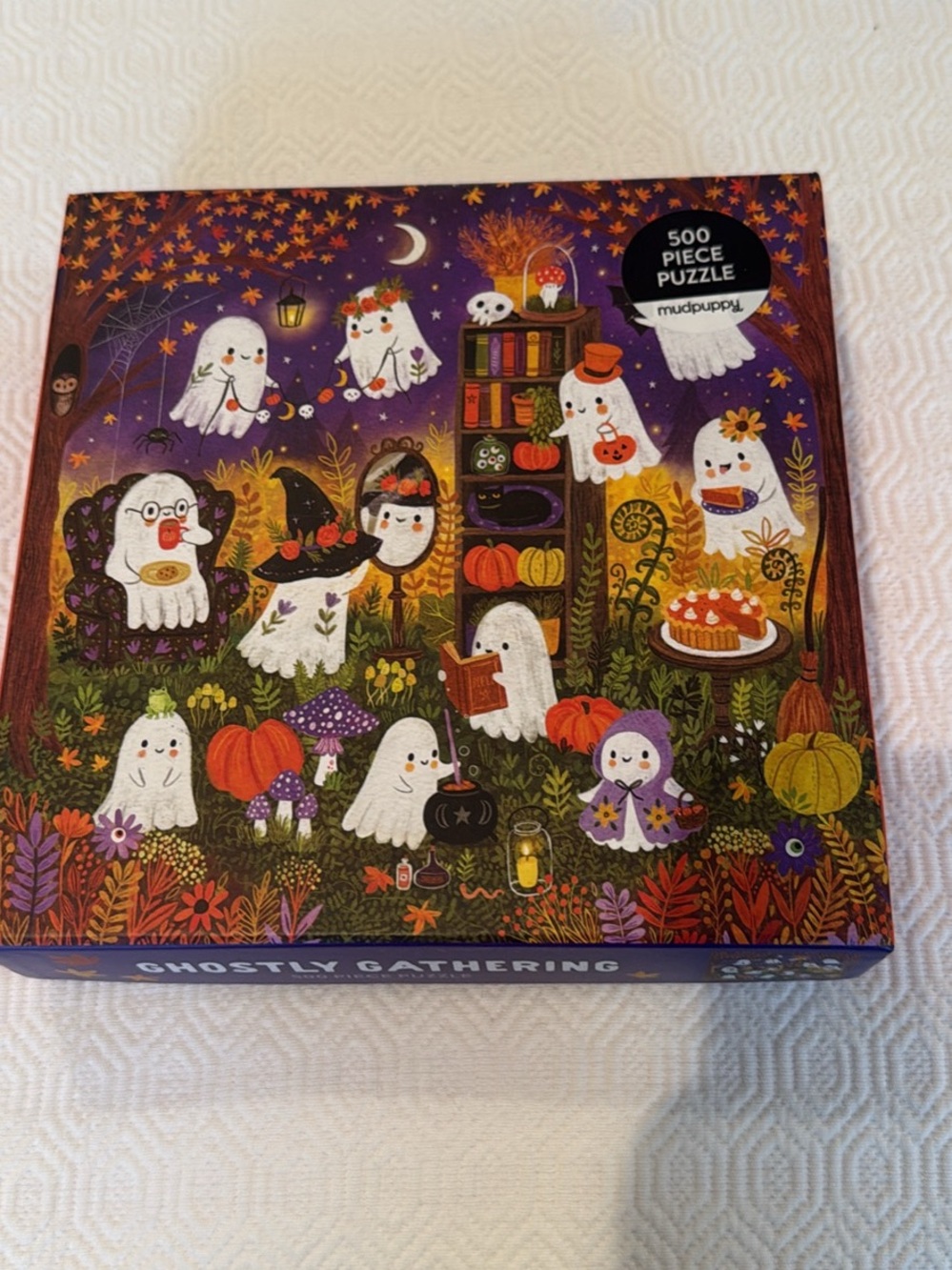 Mudpuppy Ghostly Gathering 500-Piece Puzzle - Purple/Orange